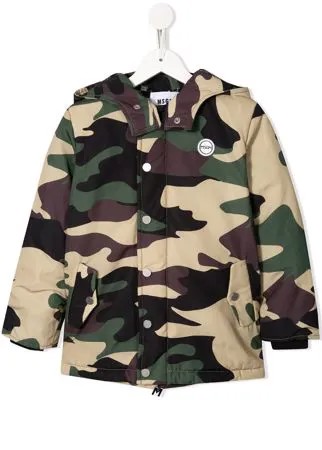 MSGM Kids парка с капюшоном