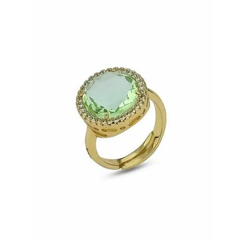 Кольцо Boccadamo, кристаллы Swarovski, размер 19, зеленый