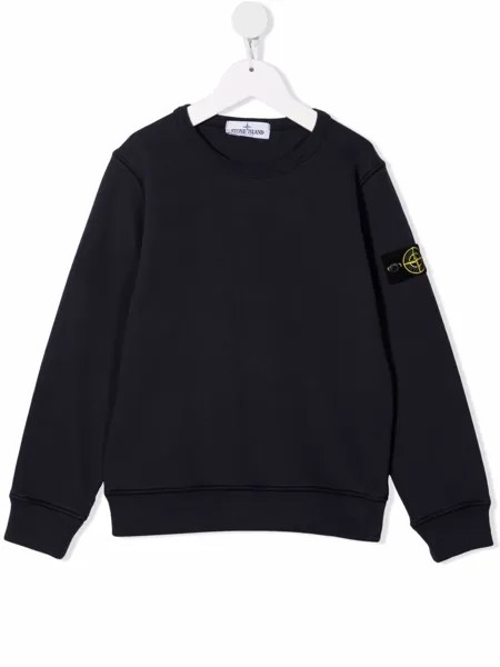 Stone Island Junior толстовка с нашивкой-логотипом