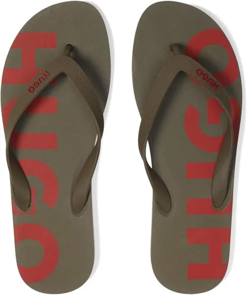 Шлепанцы Dave Thong Sandal BOSS, цвет Dark Green