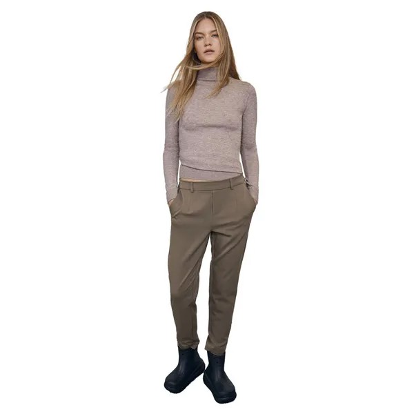 Брюки Object Lisa Slim Fit, коричневый