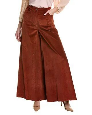 Brunello Cucinelli Очень широкие вельветовые брюки из смесового кашемира женские 42