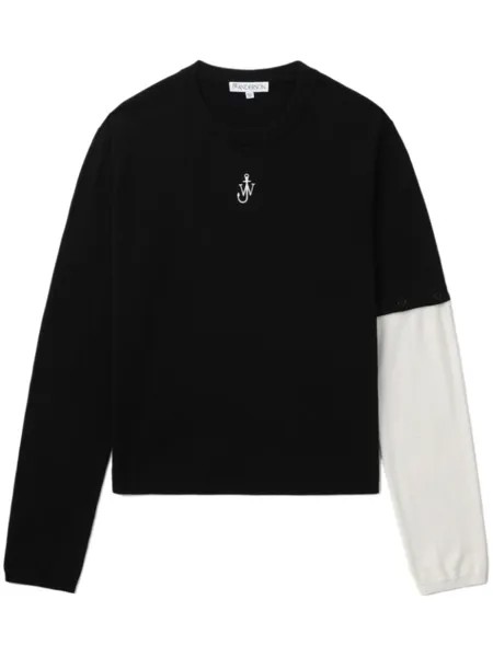 JW Anderson джемпер с логотипом Anchor, черный