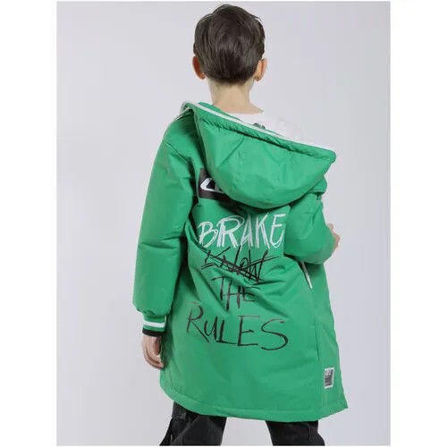 Куртка Orso Bianco, демисезон/лето, удлиненная, водонепроницаемая, капюшон, размер 122, зеленый