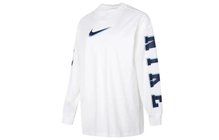Женская футболка Oc 1 Ls Os Knit Crewneck Sport T-Shirt White Nike