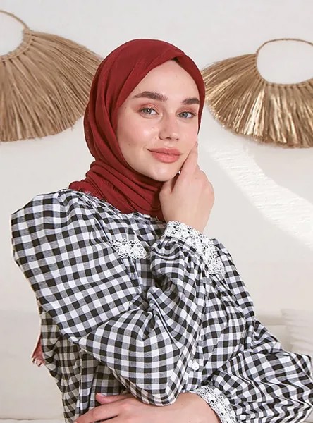 Платок женский Madame Polo 5307, бордовый (доставка из-за рубежа)