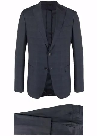 Z Zegna клетчатый костюм с однобортным пиджаком
