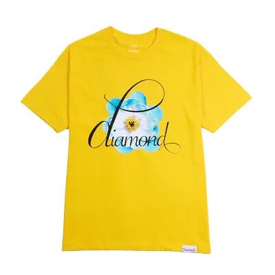 Футболка с короткими рукавами Diamond Supply Co Flower Child (желтая) Рубашка с рисунком