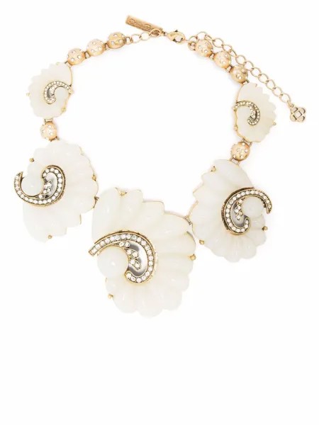 Oscar de la Renta crystal-embellished Bunch necklace