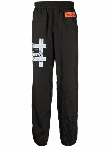 Heron Preston спортивные брюки с нашивкой-логотипом, черный