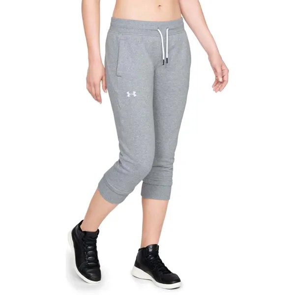 Бриджи женские Under Armour Cotton Fleece Slim серые M