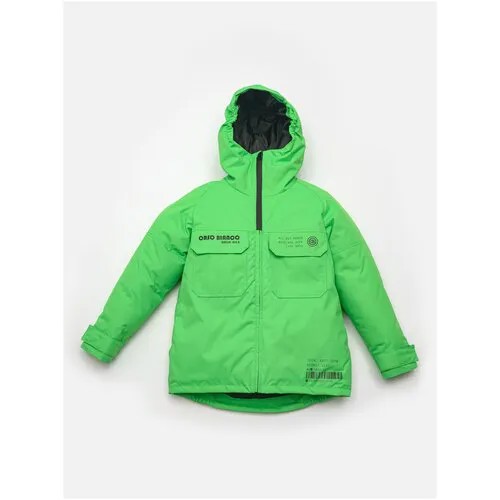 Куртка Orso Bianco, демисезон/зима, водонепроницаемость, подкладка, мембрана, ветрозащита, капюшон, размер 134, зеленый