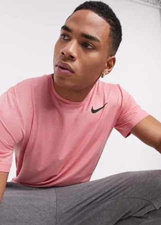 Розовая футболка Nike Training hyper dry-Розовый цвет