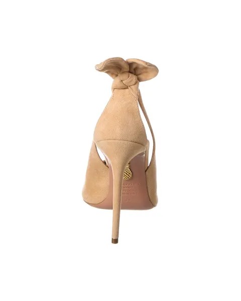 Замшевые туфли Aquazzura Bow Tie 105, розовый