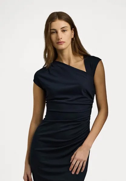 Платье из джерси STRETCH JERSEY CAP-SLEEVE DRESS Ralph Lauren, темно-синий