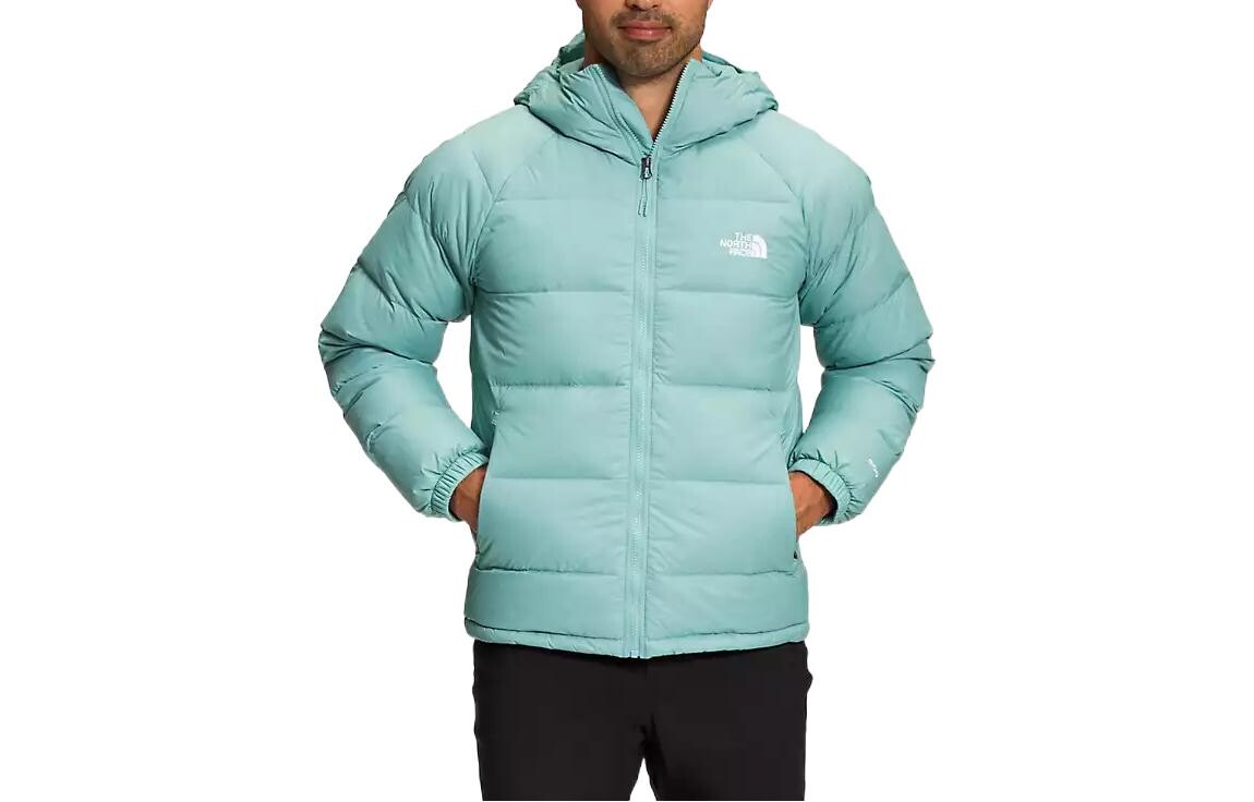 Пуховик мужской горчично-зеленый The North Face, горчично-зеленый