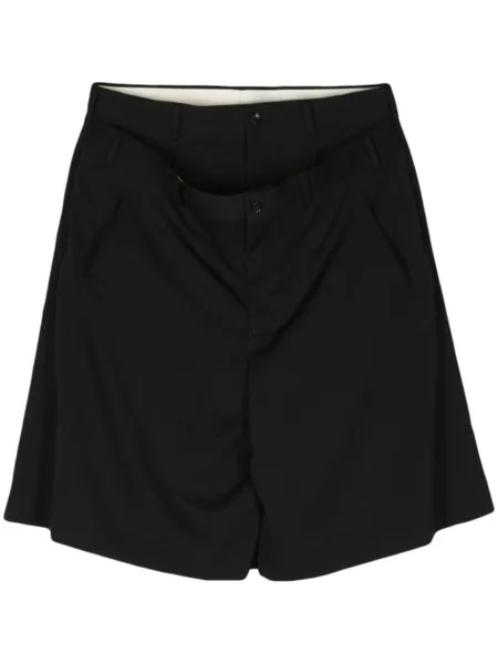 Шерстяные шорты-бермуды Comme des Garçons Homme Plus, черный
