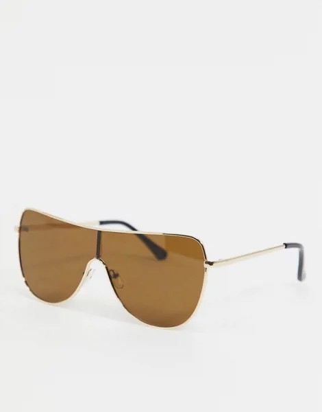 Солнцезащитные очки в золотистой оправе Jeepers peepers-Многоцветный