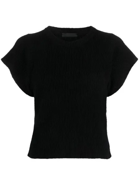 WARDROBE.NYC трикотажный топ с короткими рукавами, черный