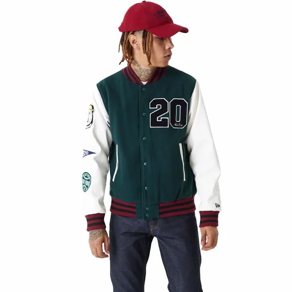 Куртка New Era Lifestyle Varsity, зеленый