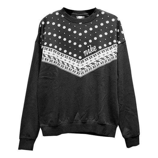 Толстовка (WMNS) Nike Sportswear Heritage Round-neck Sweatshirt 'Black', черный