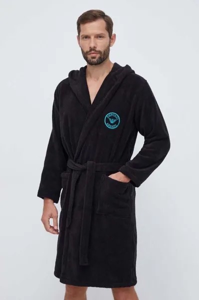 Банный халат Emporio Armani Underwear, черный
