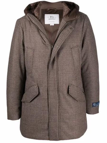 Woolrich парка Polar в клетку, коричневый