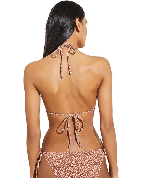 Топ бикини Eberjey Garden Nessa Bikini Top, цвет Redwood/Sand