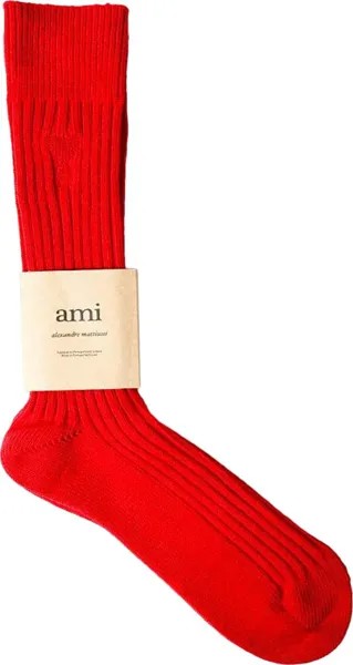 Носки Ami Logo 'Scarlet Red', красный