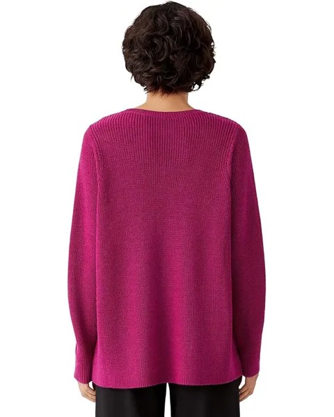 Свитер Eileen Fisher Pullover Sweater in Merino Wool, цвет Magenta