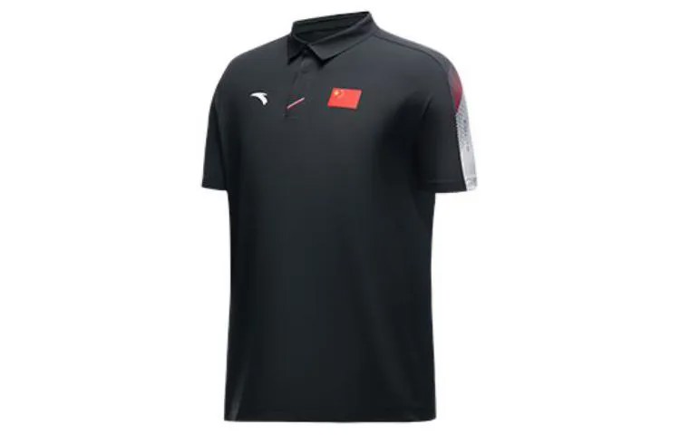 Рубашка поло Sports Life Collection унисекс, черная Anta, черный