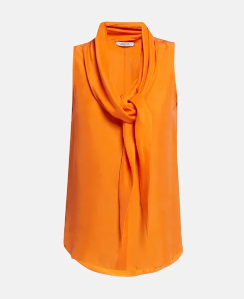 Шелковая блузка-рубашка без рукавов Dorothee Schumacher, оранжевый