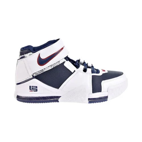 Мужские кроссовки Nike Zoom LeBron 2 USA Белый-Университетский малиновый-Темно-синий DR0826-100