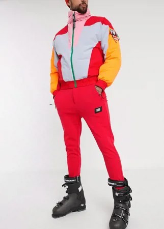 Красные облегающие горнолыжные брюки ASOS 4505-Красный