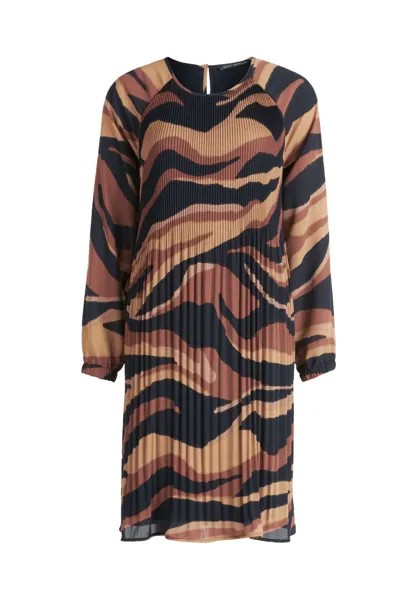 Плиссированное платье с длинными рукавами BETTY BARCLAY, цвет Blau Camel