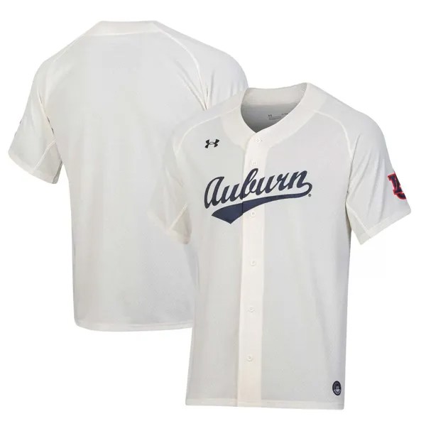 Мужская бейсбольная майка кремового цвета Auburn Tigers Replica Under Armour