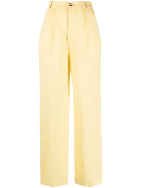 Forte Dei Marmi Couture льняные брюки с завышенной талией, желтый
