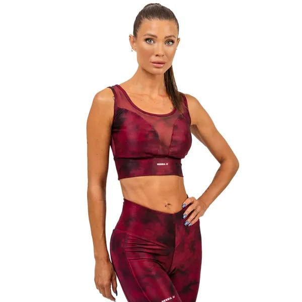 Спортивный топ Nebbia Mesh Impact Medium Support, розовый