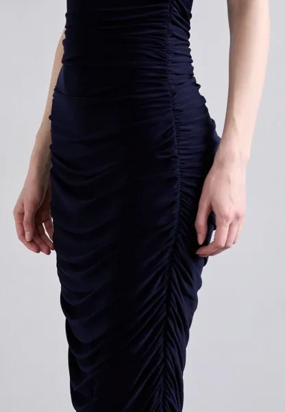 Платье из джерси SLEEVELESS SIDE SHIRRED GOWN Norma Kamali, синий