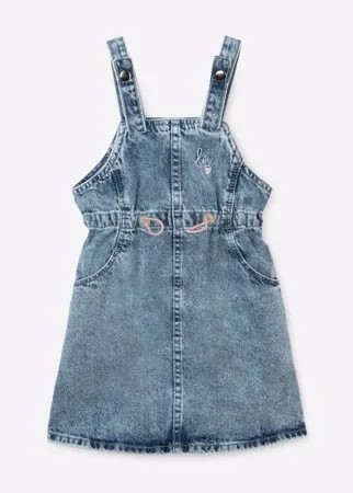 Джинсовый сарафан с кулиской для девочки Gloria Jeans