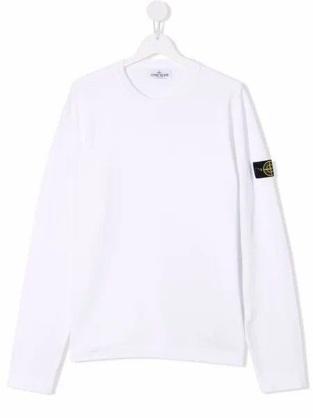 Stone Island Junior толстовка с нашивкой-логотипом