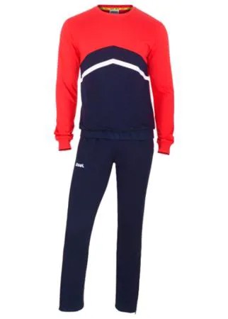 Тренировочный костюм Jogel Jcs-4201-921, хлопок, темно-синий/красный/белый (L)