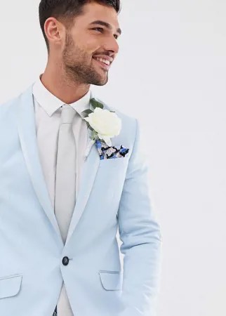Голубой приталенный пиджак River Island Wedding