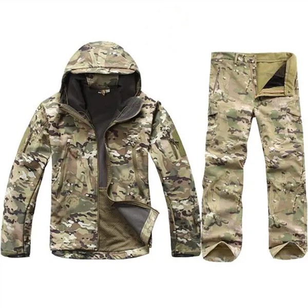 Тактическая мягкая камуфляжная куртка TAD Gear, Мужская армейская ветровка, водонепроницаемая охотничья одежда, камуфляжная военная куртка и брюки