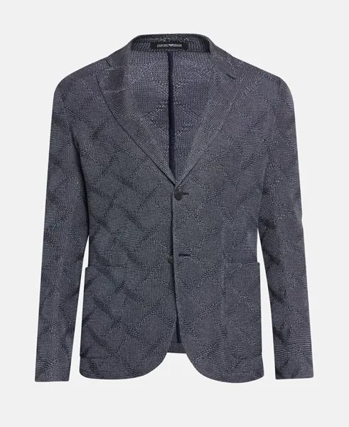 Шерстяной пиджак Armani Exchange, светло-синий