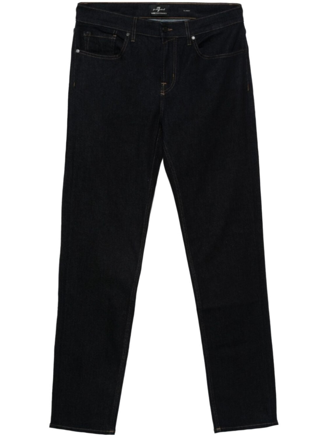 7 For All Mankind узкие джинсы средней посадки, синий