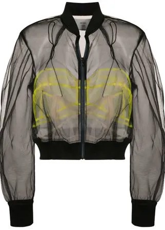 Quetsche прозрачная укороченная куртка-бомбер
