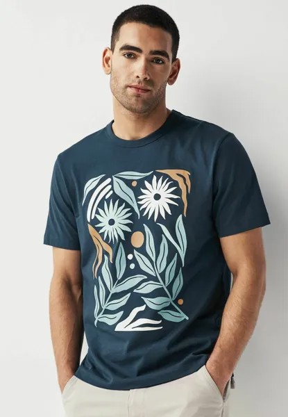 Футболка с принтом PRINT T-SHIRT 3 PACK Next, цвет navy botanical