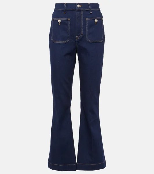 Carson укороченные расклешенные джинсы Veronica Beard, синий