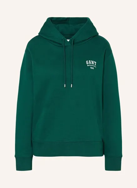 Толстовка с капюшоном Gant, зеленый
